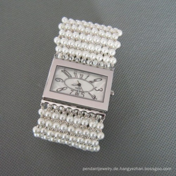 Perlen Armbanduhr, modische Muschel Perlen Armbanduhr (WH101)